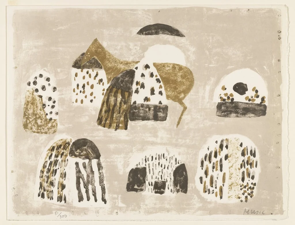 Untitled, by Zoran Mušič, ink, 1953