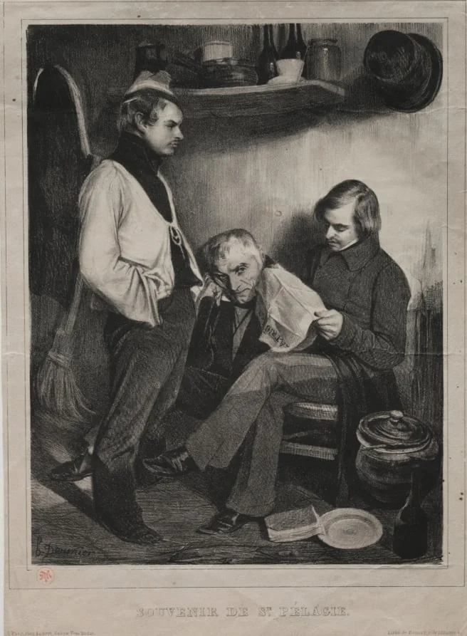 Souvenir of the Prison ot Ste. Pélagie, by Honoré Daumier, 1834