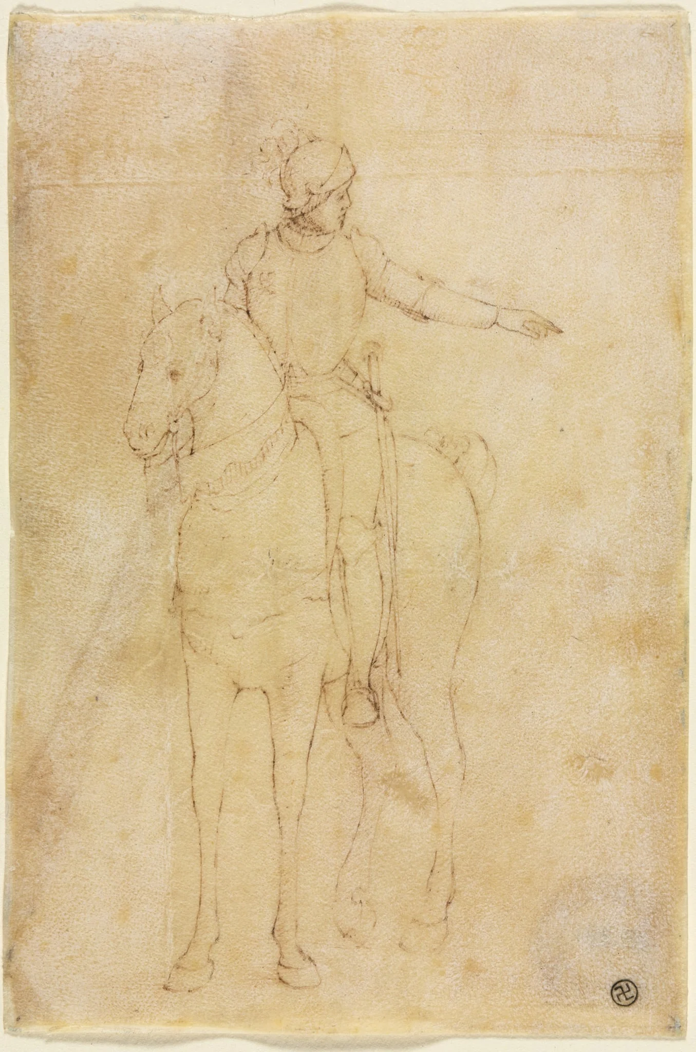 Armored Figure on Horseback, by Vittore Carpaccio, 1450
