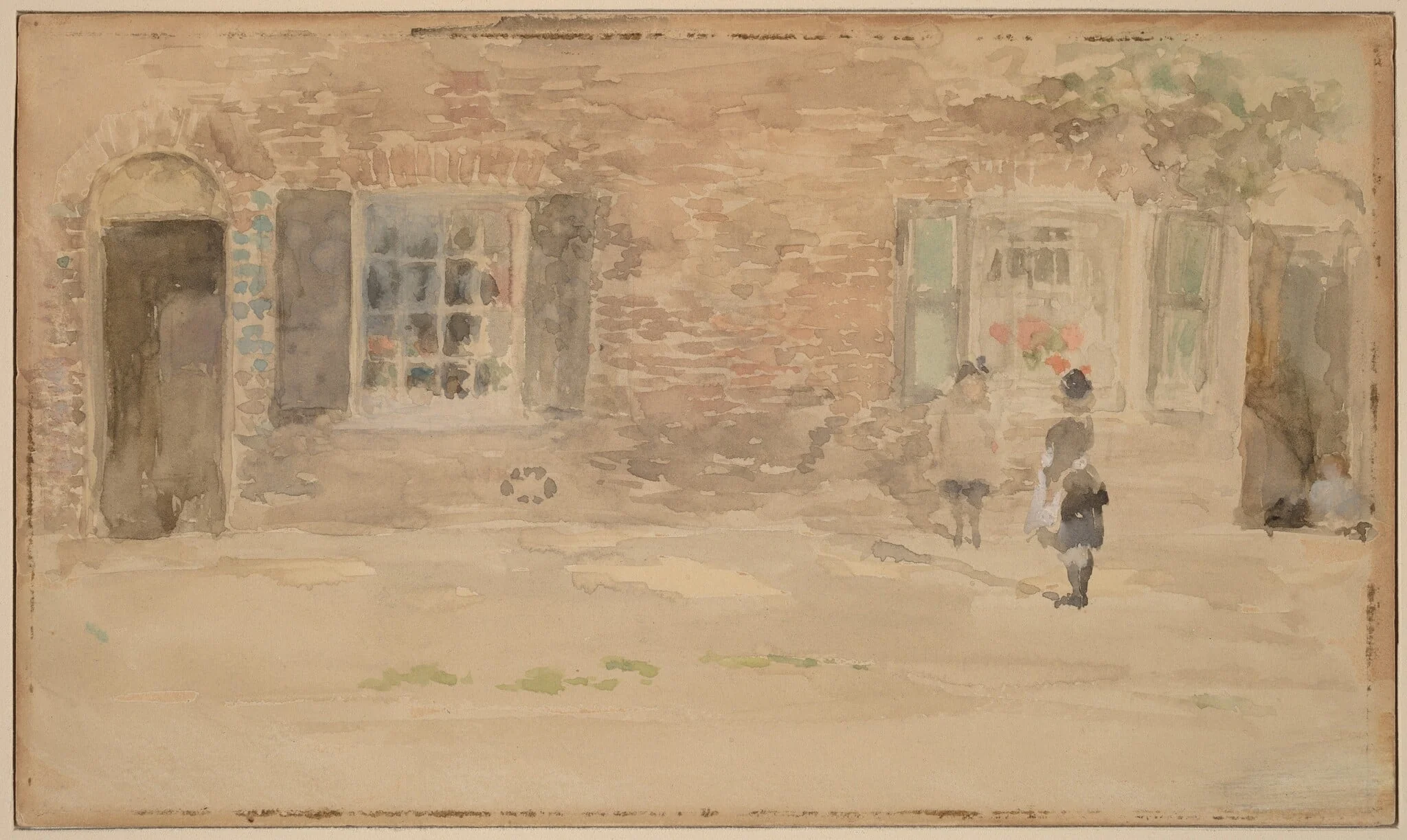 Village Shop, Chelsea, by James McNeill Whistler, gouache, 1884