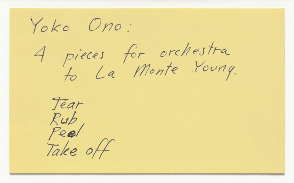 Untitled, by Yoko Ono, graphite, 1964