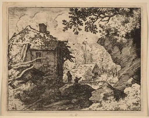 Straw Hut Seen from Behind