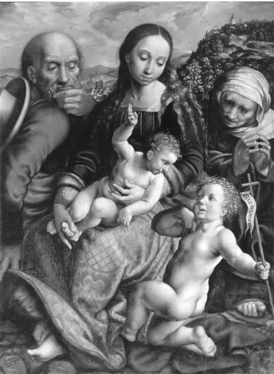The Holy Family with Saint Elisabeth and the young St. John the Baptist