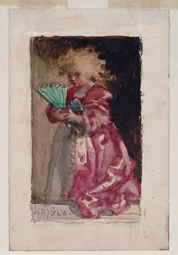 Child holding a fan