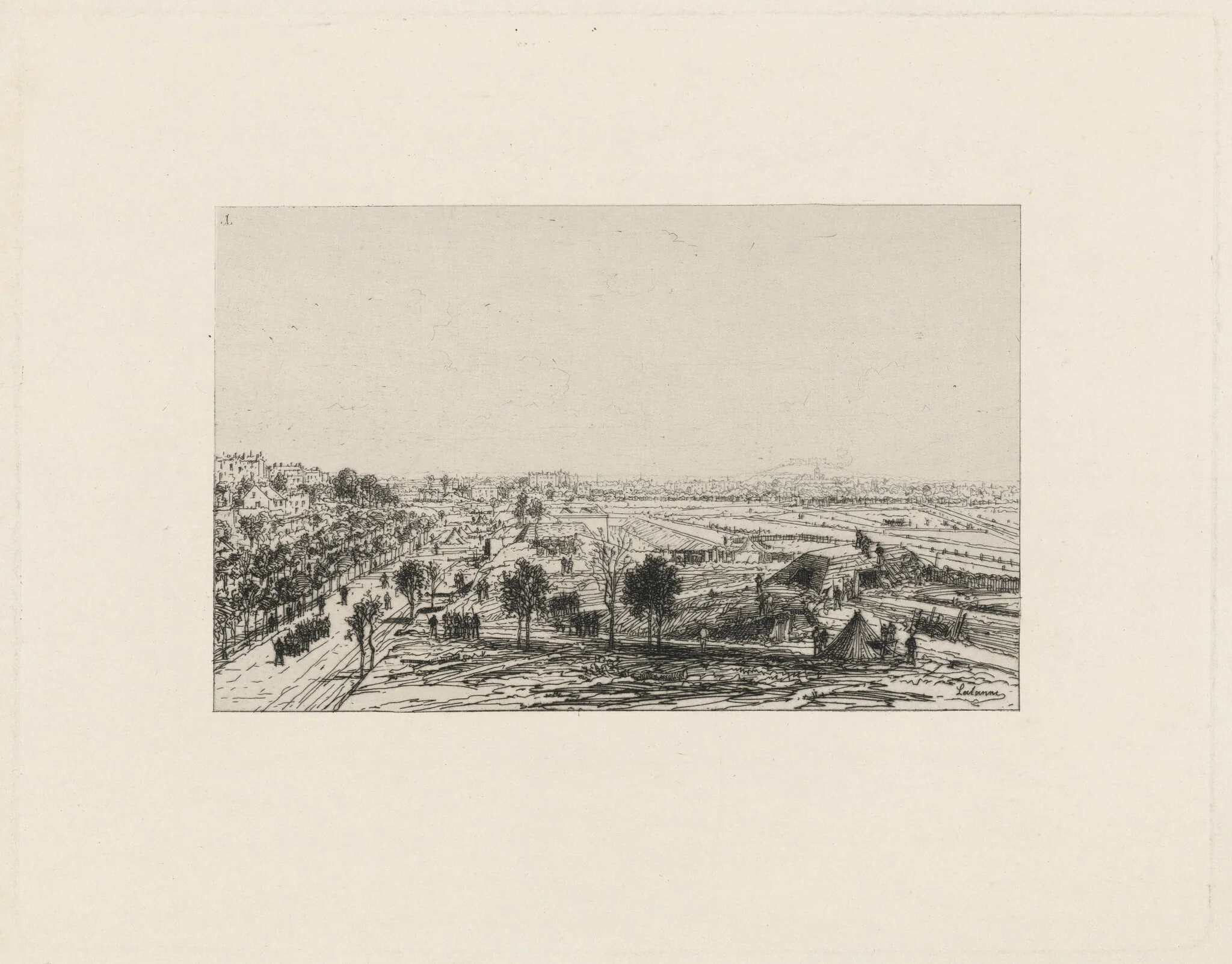 Bastion 49, by Maxime Lalanne, ink, 1871