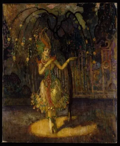 Tamara Karsavina as the Firebird in Mikhail Fokine's ballet 'L'Oiseau de feu'