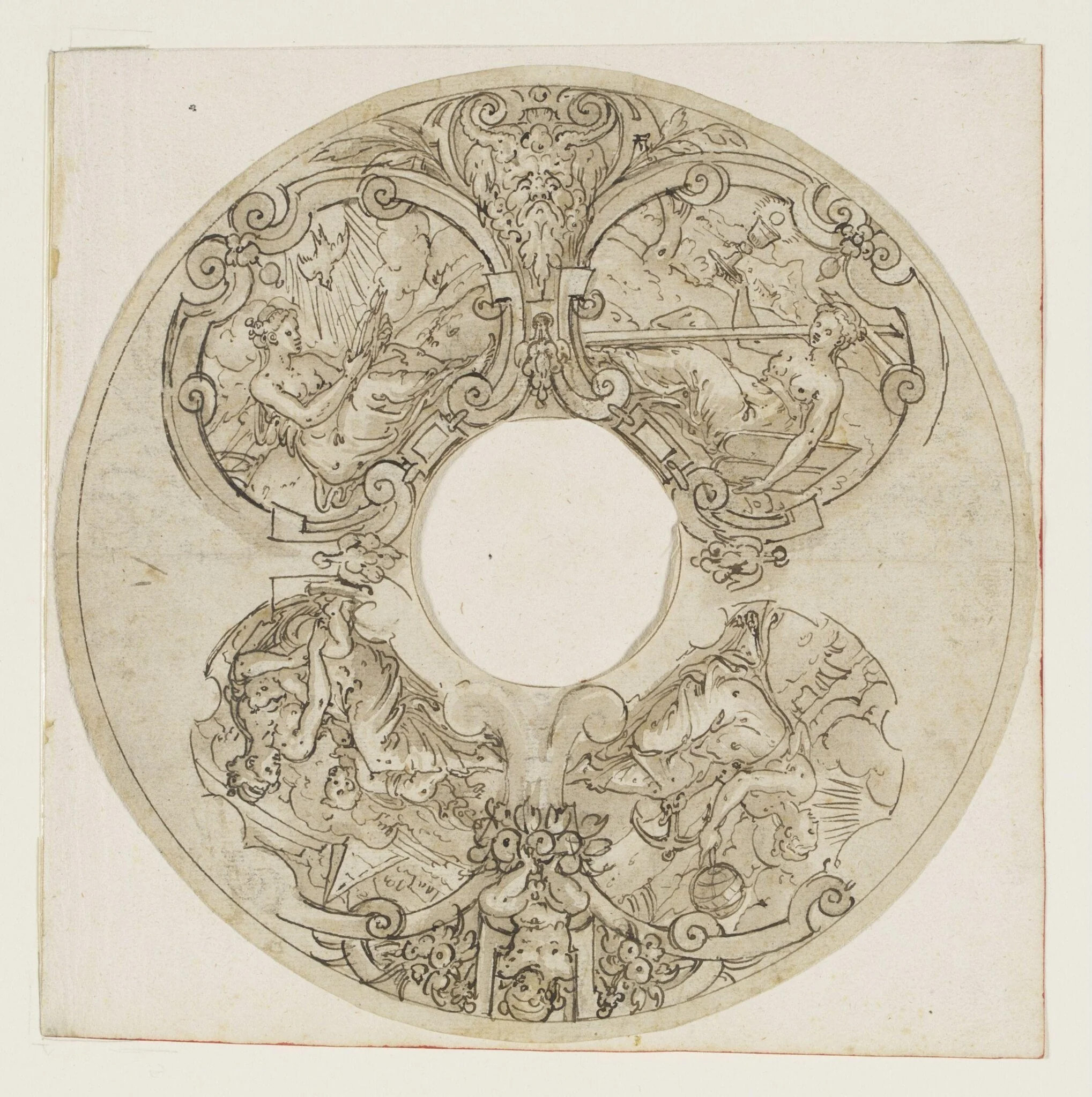 Design for the decoration of the underside of a tazza
