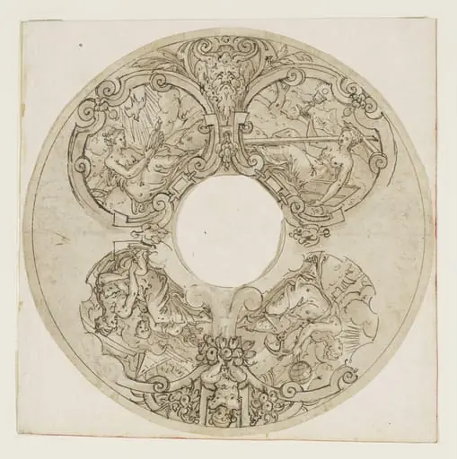 Design for the decoration of the underside of a tazza