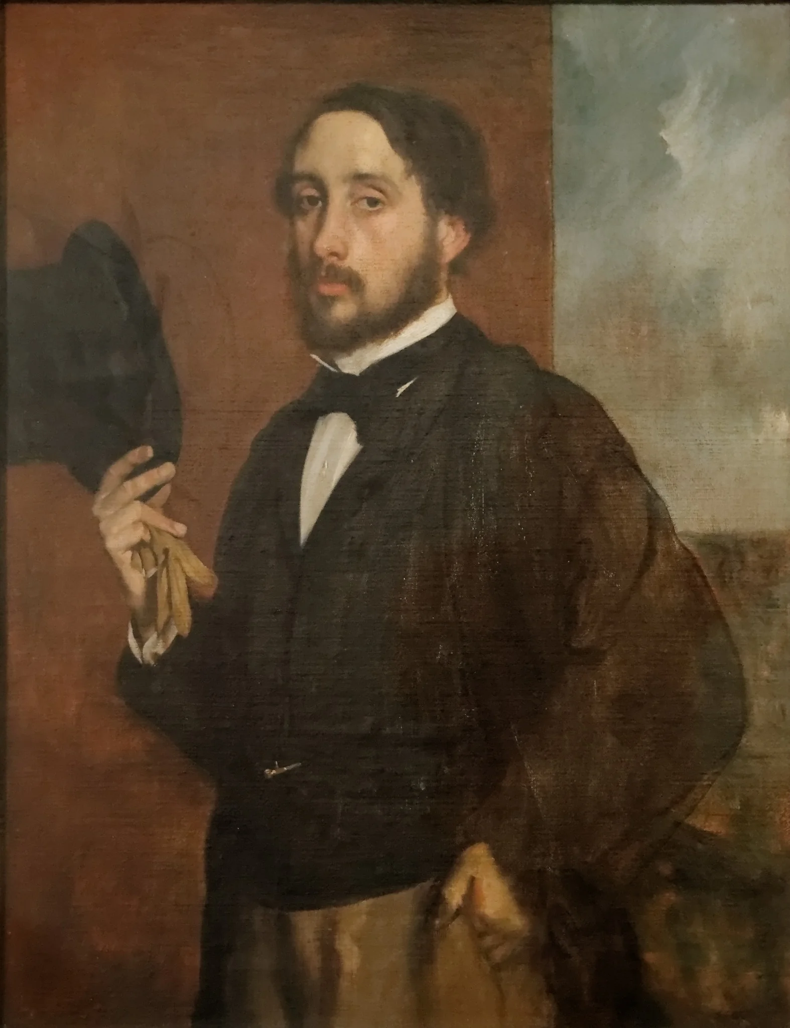 Self-portrait, by Edgar Degas, oil, 1863