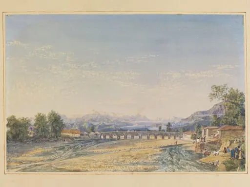 Bridge over the river Herauz at Amol, a town of Mazunderan