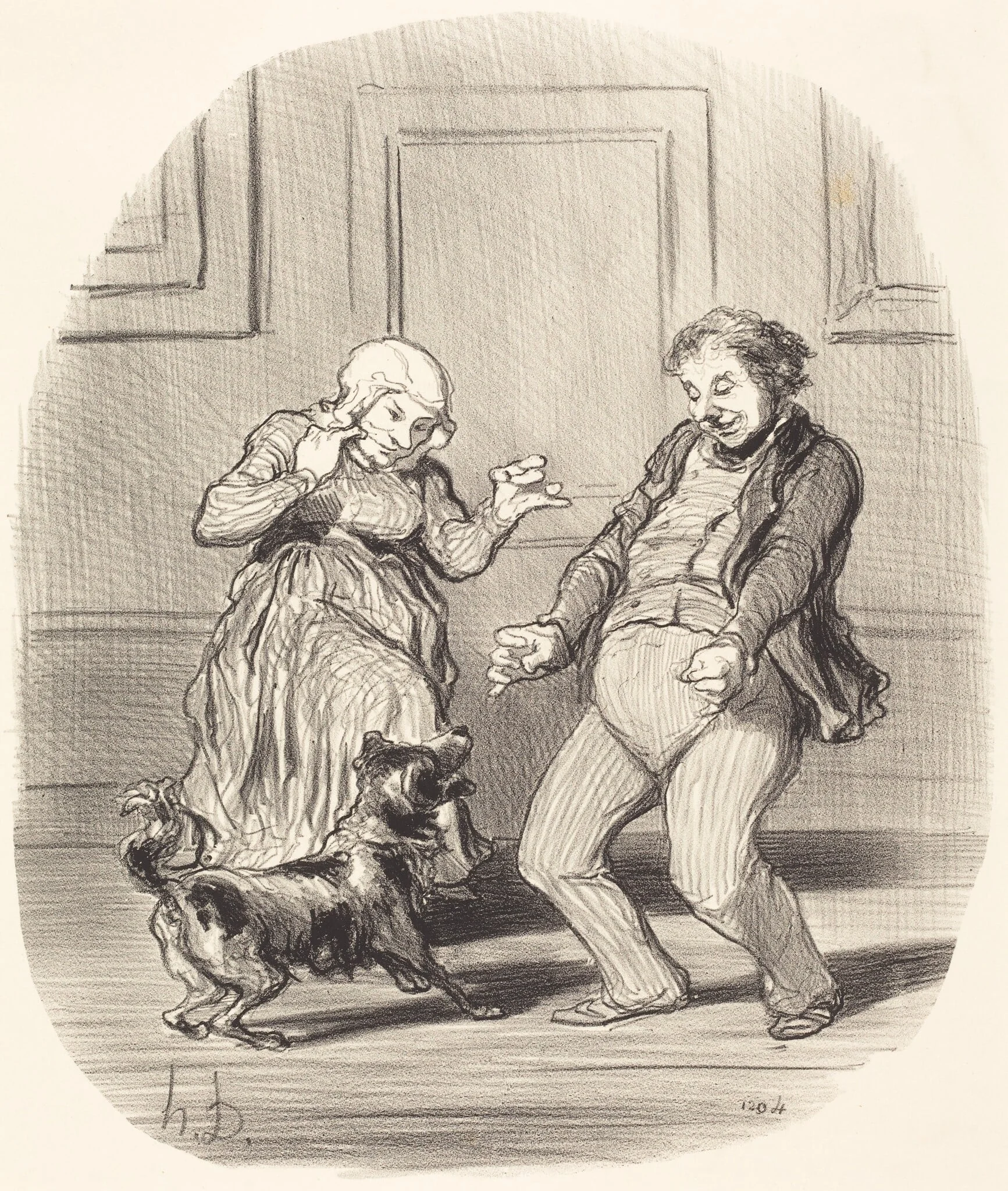 Se réjouissant... de la fin de la Canicule, by Honoré Daumier, ink, 1852