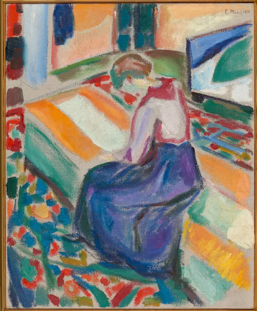 Woman Seated on a Couch