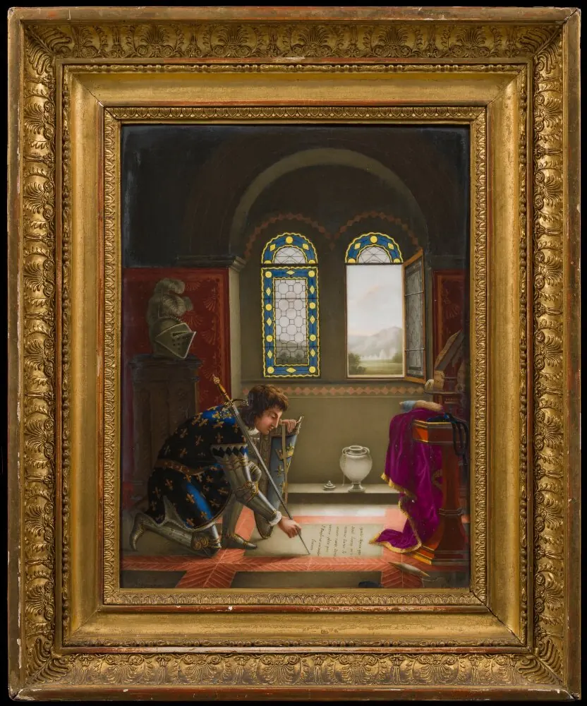 Charles VII Writing a Farewell Letter to His Wife