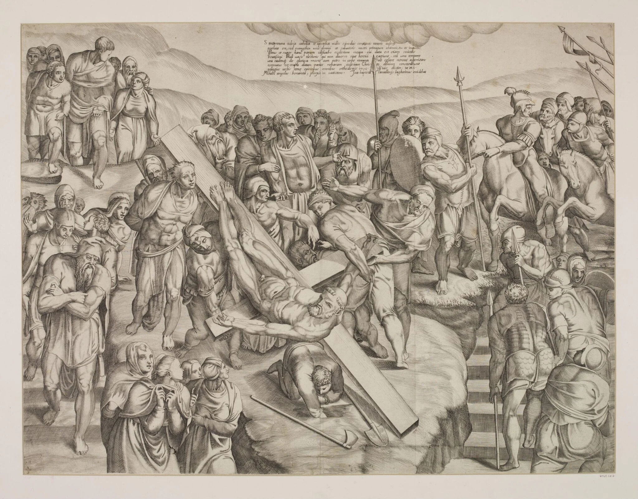 Martyrdom of St. Peter, by Giovanni Battista de' Cavalieri, 1550