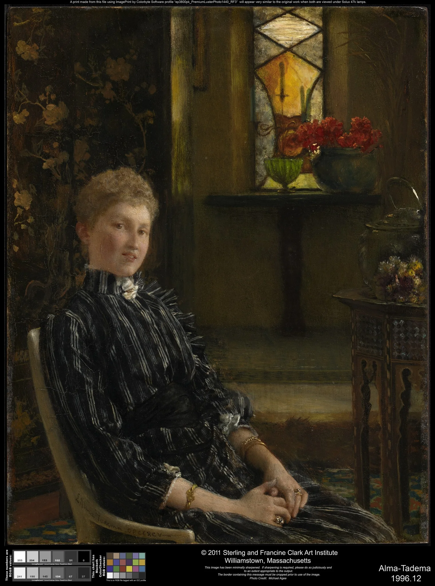 Portrait of Mrs. Ralph Sneyd (Mary Ellis Sneyd), by Lawrence Alma-Tadema, oil, 1895