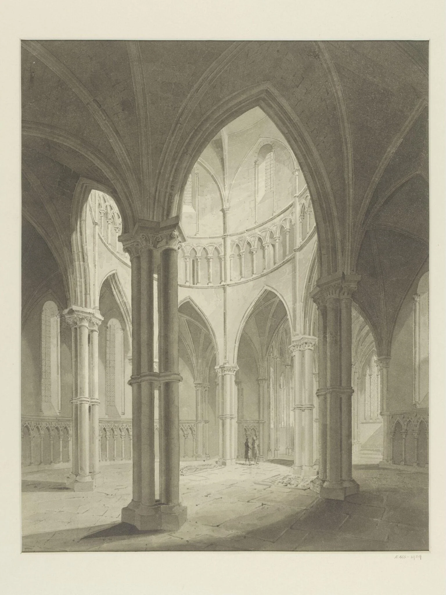 Interior of the Temple Church, by Unknown, 1800