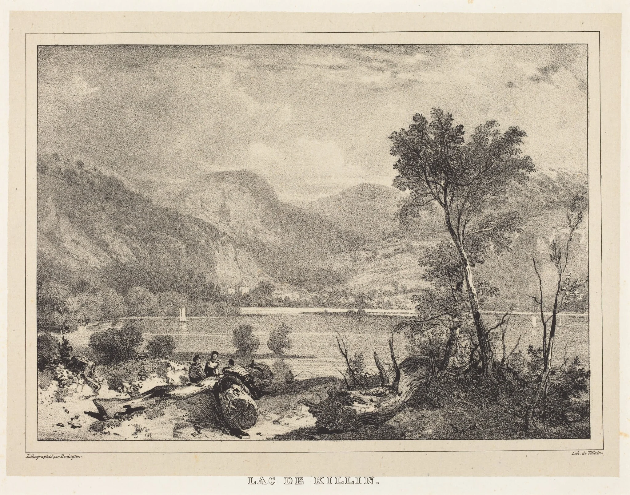 Lac de Killin, by Richard Parkes Bonington, ink, 1826