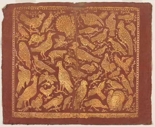 Endpaper with Birds