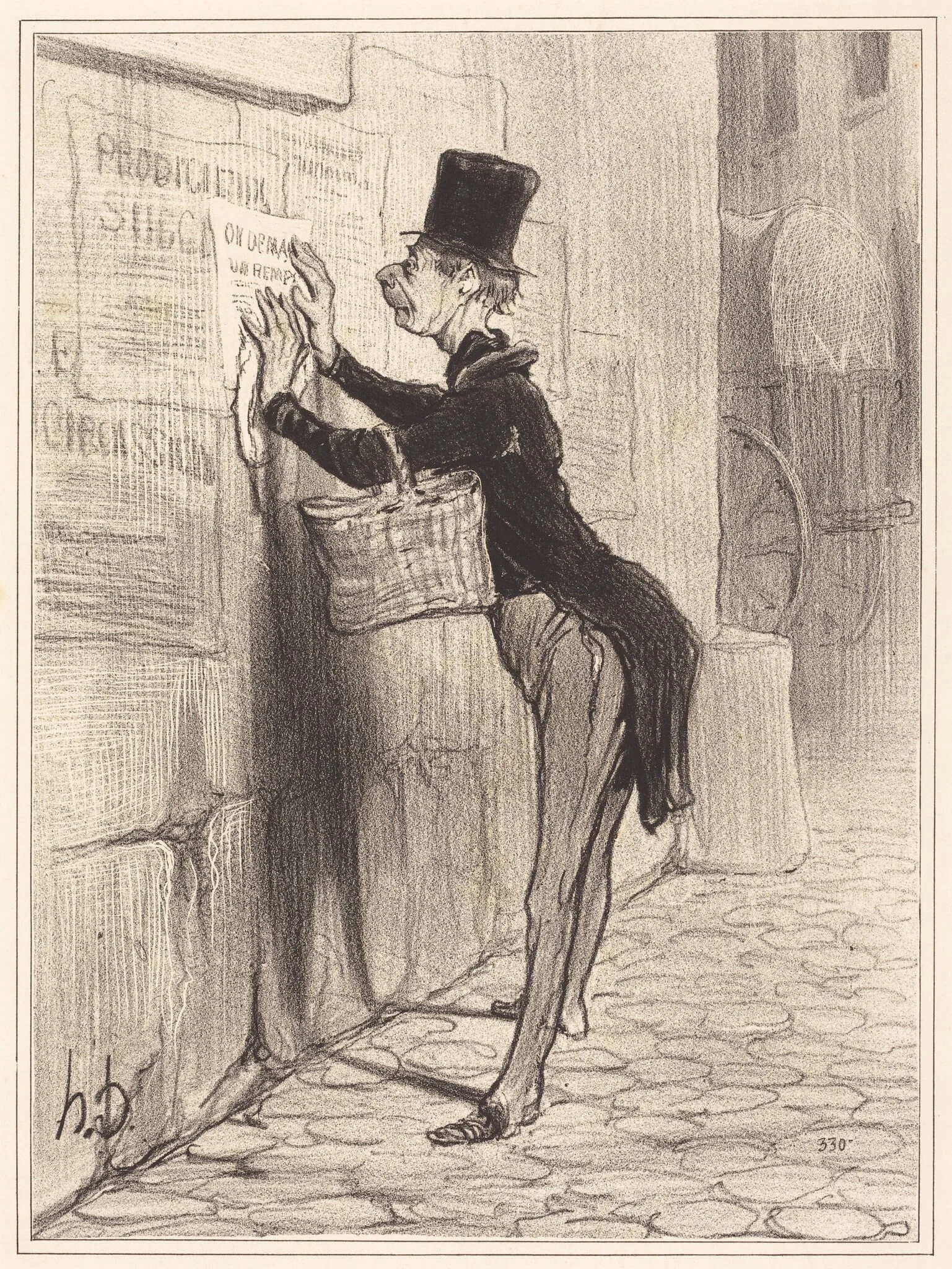 Le Placeur, by Honoré Daumier, ink, 1842
