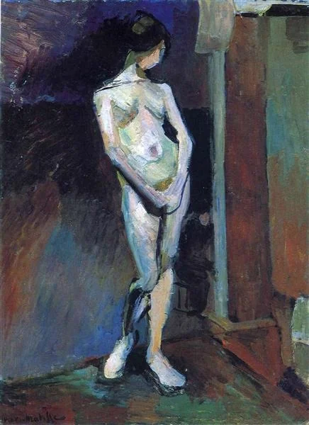 Nude Study in Blue, by Henri Matisse, oil, 1900