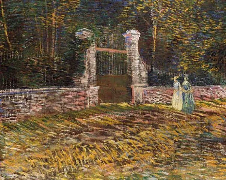 Entrance to Park Voyer d'Argenson in Asnières, by Vincent van Gogh, oil, 1894
