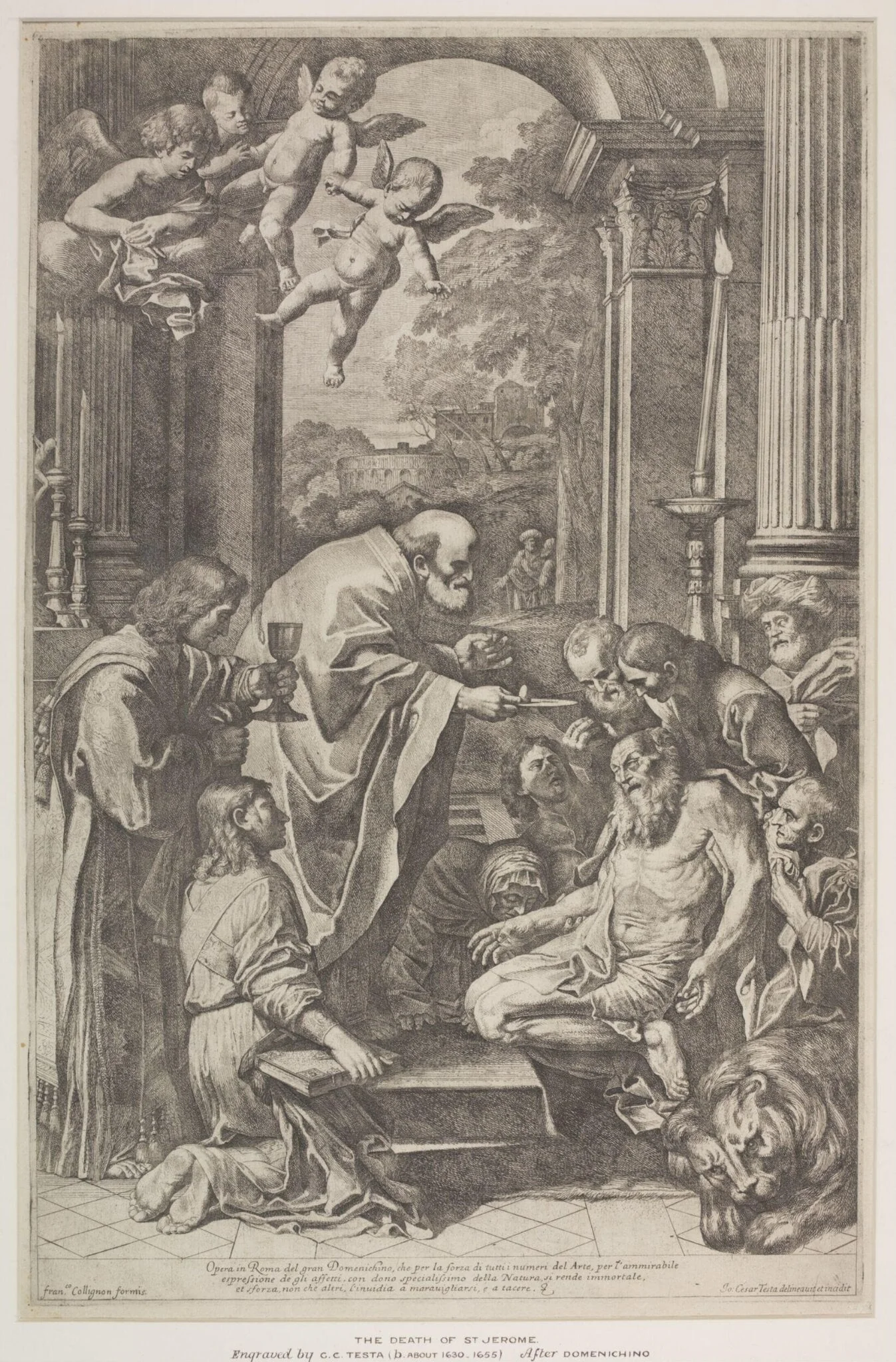 Death of St. Jerome, by Giovanni Cesare Testa, 1650