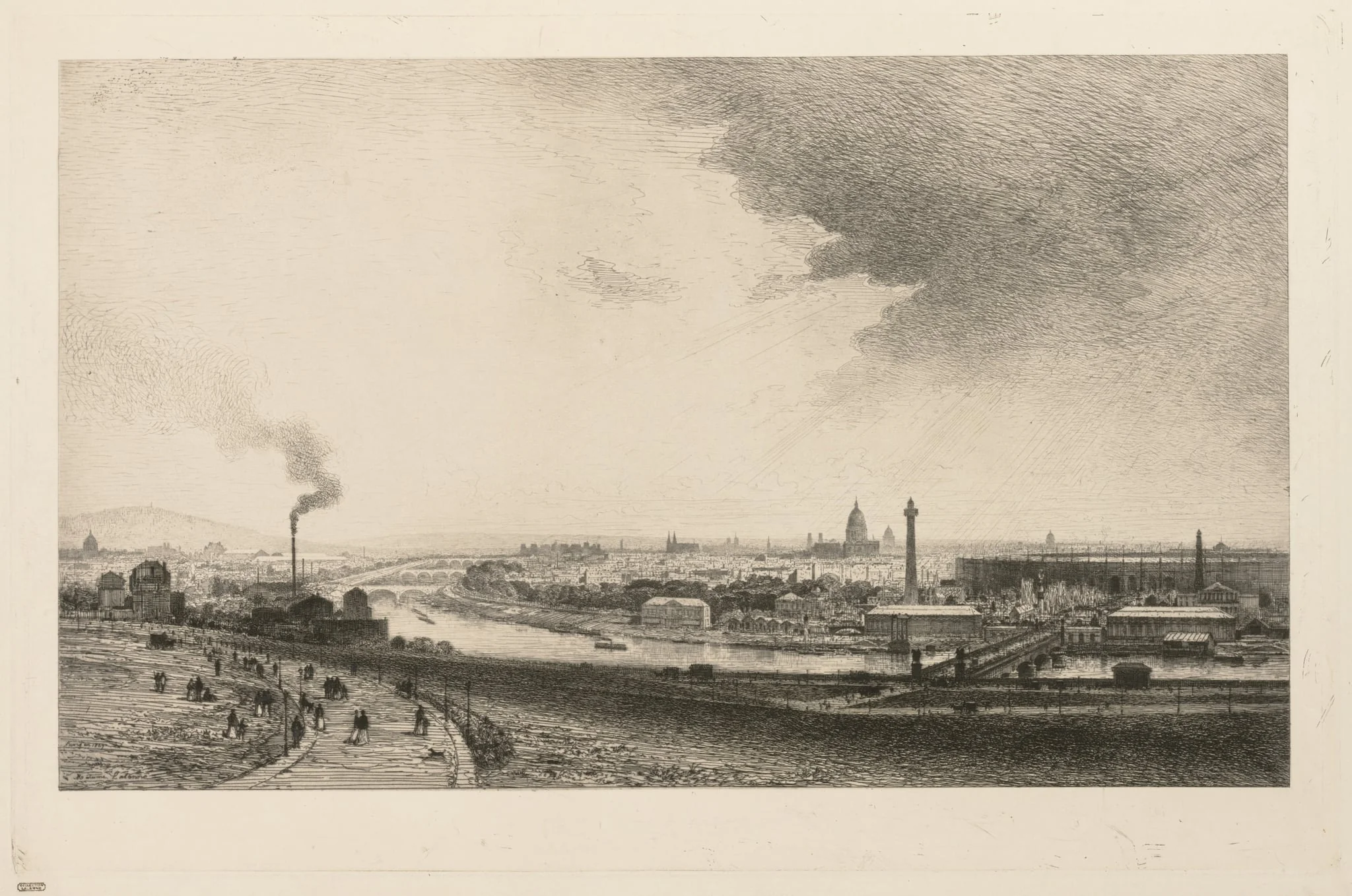 On the Seine, by Maxime Lalanne, 1867
