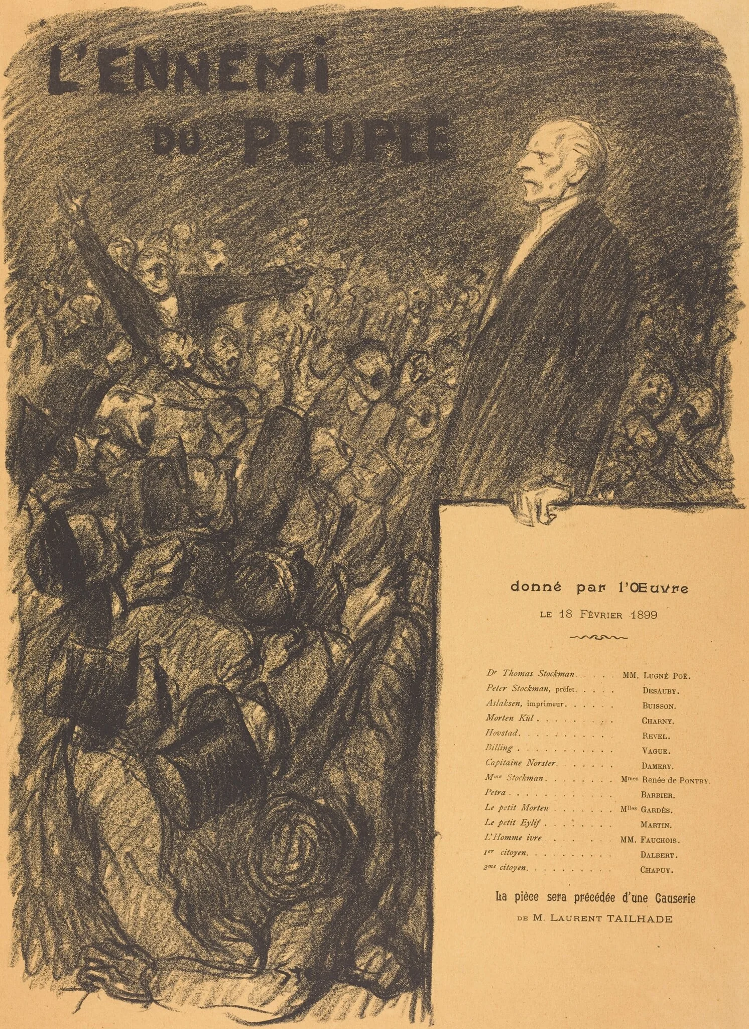 L'Ennemi du peuple, by Théophile Alexandre Steinlen, ink, 1899