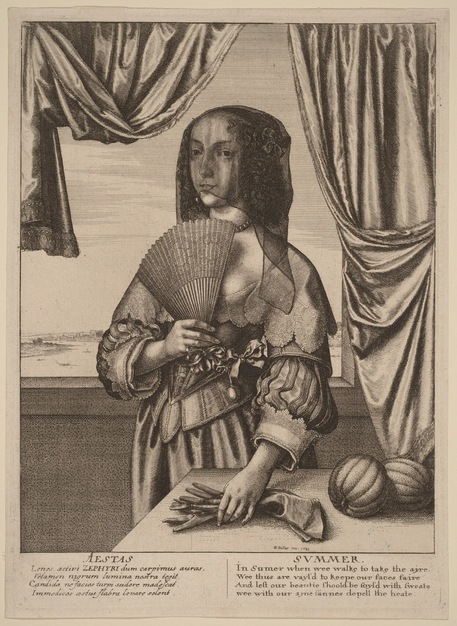 Summer, by Wenceslaus Hollar, ink, 1641