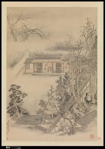 清　羅聘　篠園飲酒圖　軸|Drinking in the Bamboo Garden on the Lantern Festival