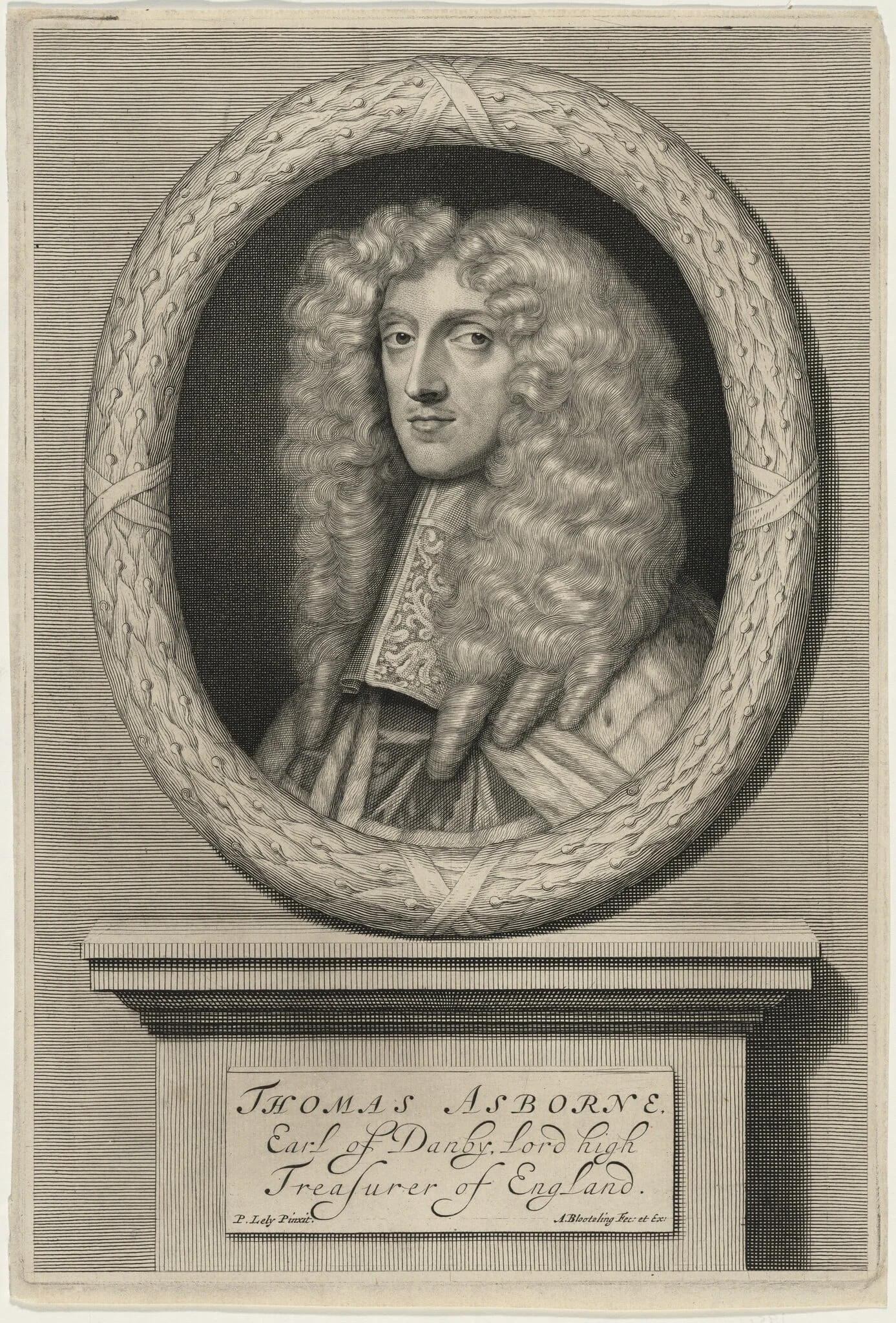 Thomas Osborne, First Duke of Leeds, by Abraham Blooteling, ink, 1665