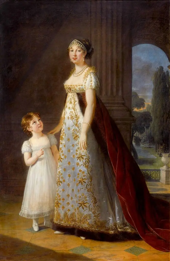 Caroline Murat with her daughter Letizia