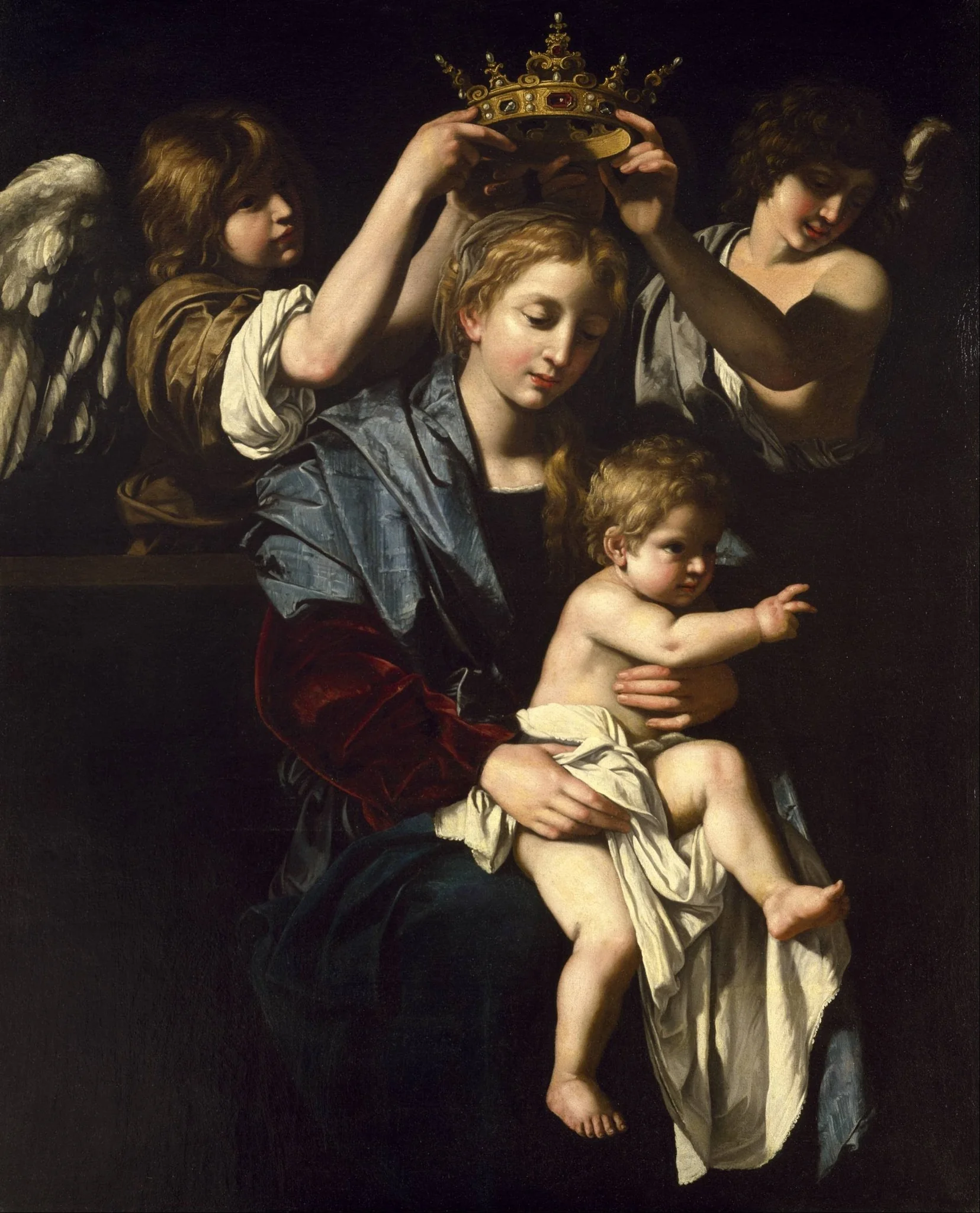 The House of Saints with Saint Catherine, by Bartolomeo Cavarozzi, oil, 1620