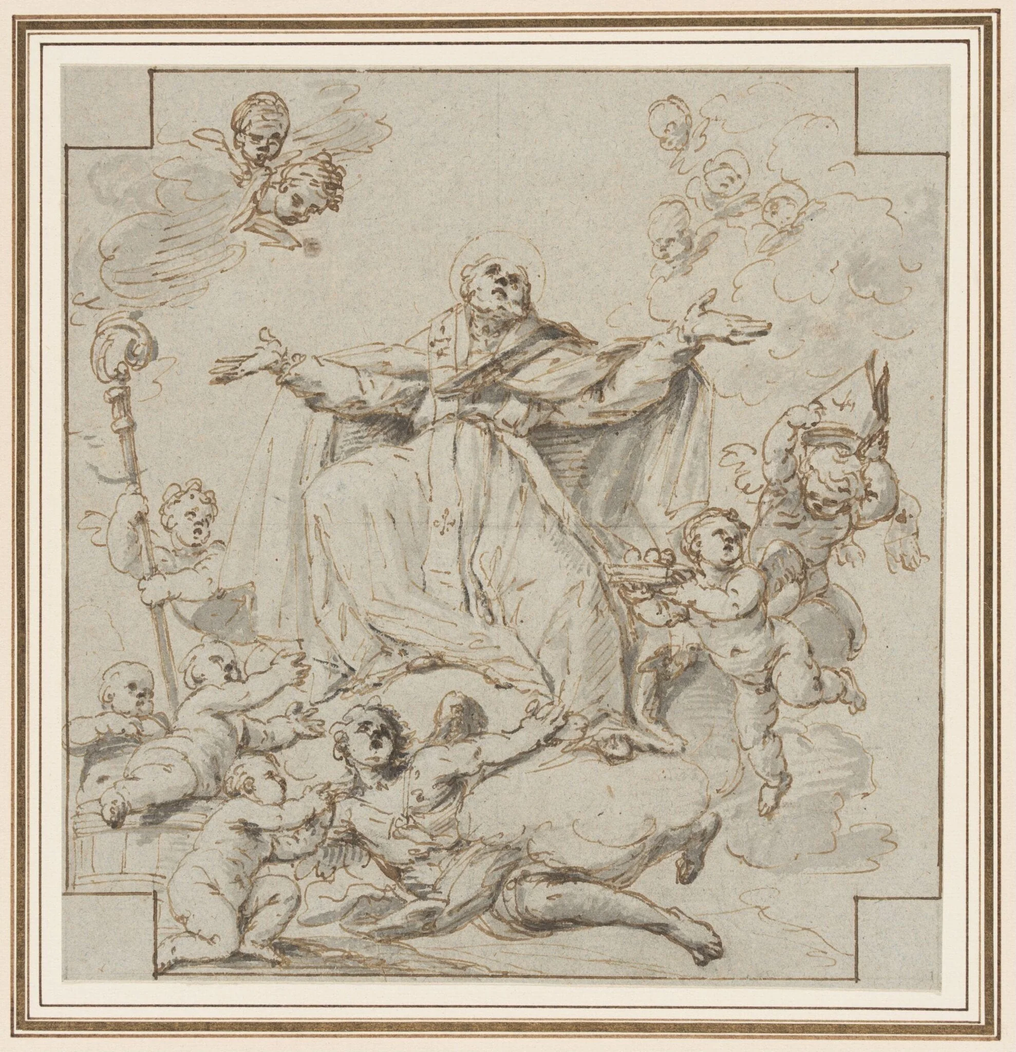 Apotheosis of St  Nicholas of Bari, by Giuseppe Passeri, 1650