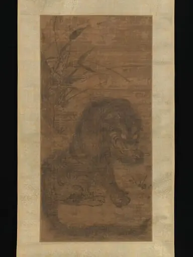 元  佚名  龍虎圖  軸|Tiger