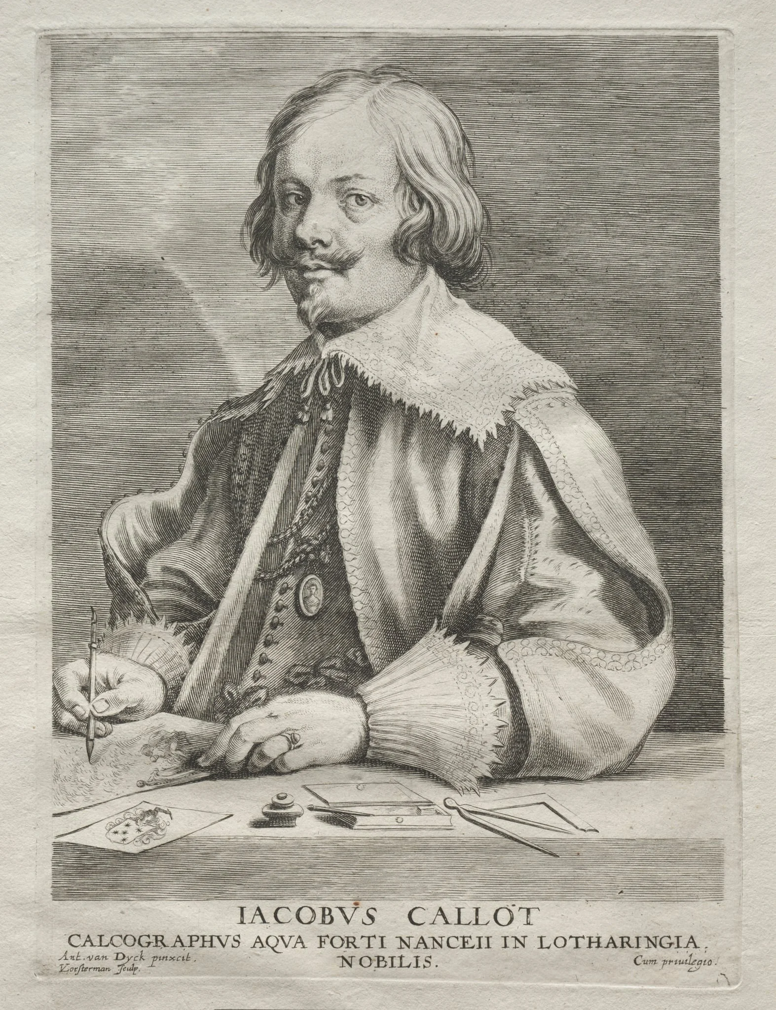 Jacques Callot, by Lucas Emil Vorsterman, 1645