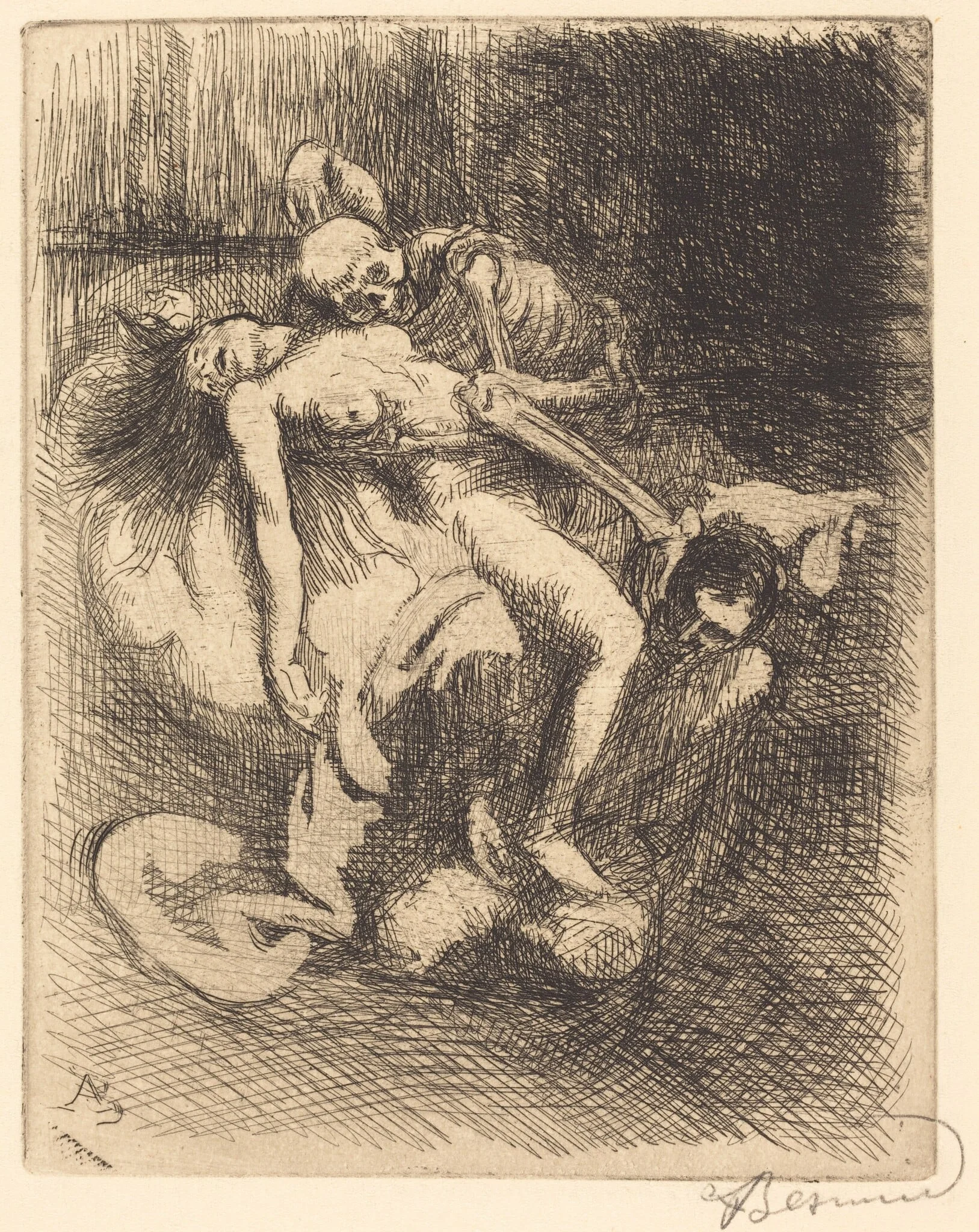 Possession (La possession), by Paul-Albert Besnard, ink, 1900