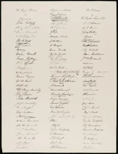 Facsimilie signatures