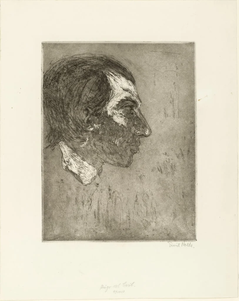 Untitled, by Emil Nolde, ink, 1908