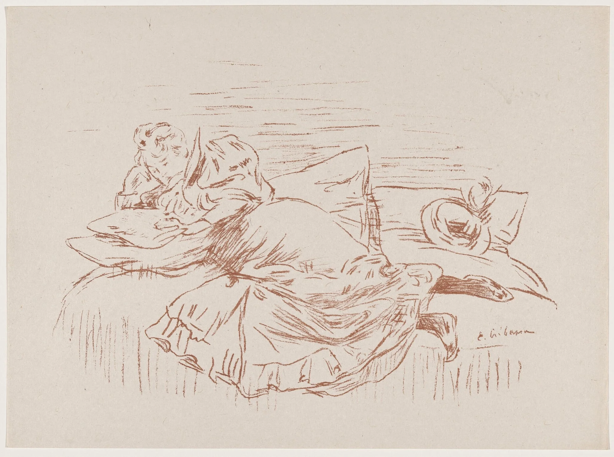 Croquis (Sketch), by Paul Edouard Crébassa, ink, 1895