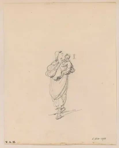 An Indian woman holding a child