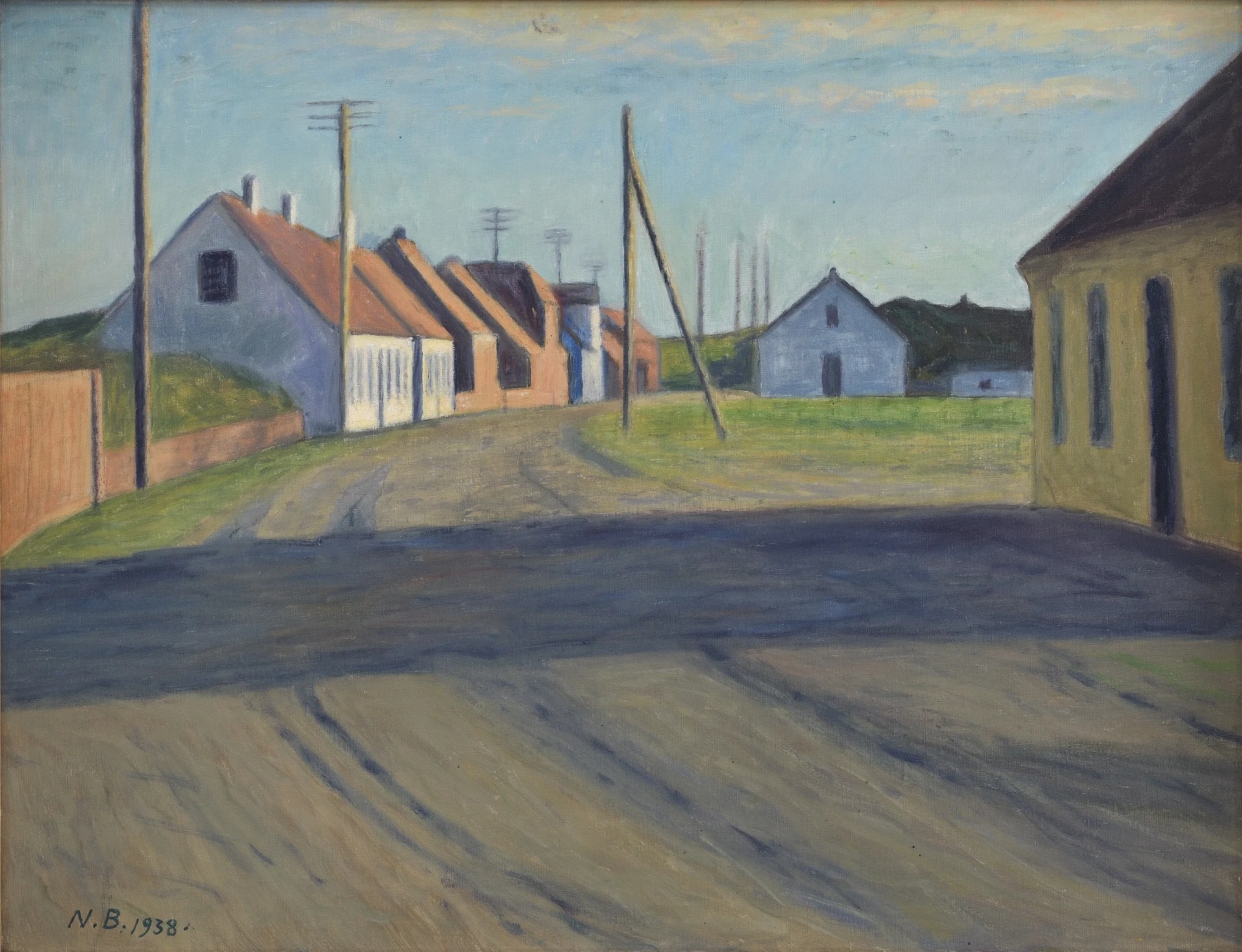 Road in a small town. Strande