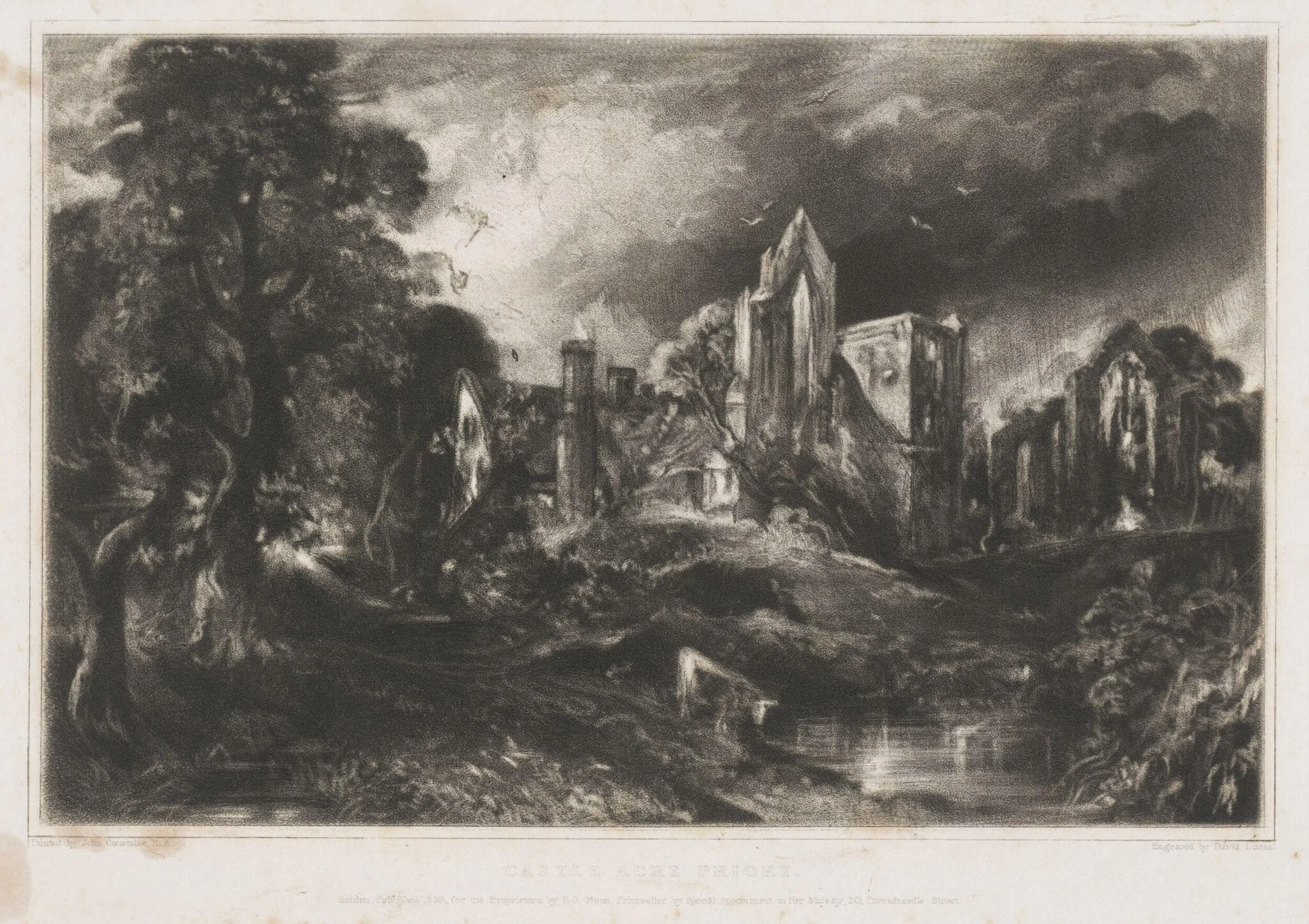 CASTLE ACRE PRIORY, by John Constable, 1850