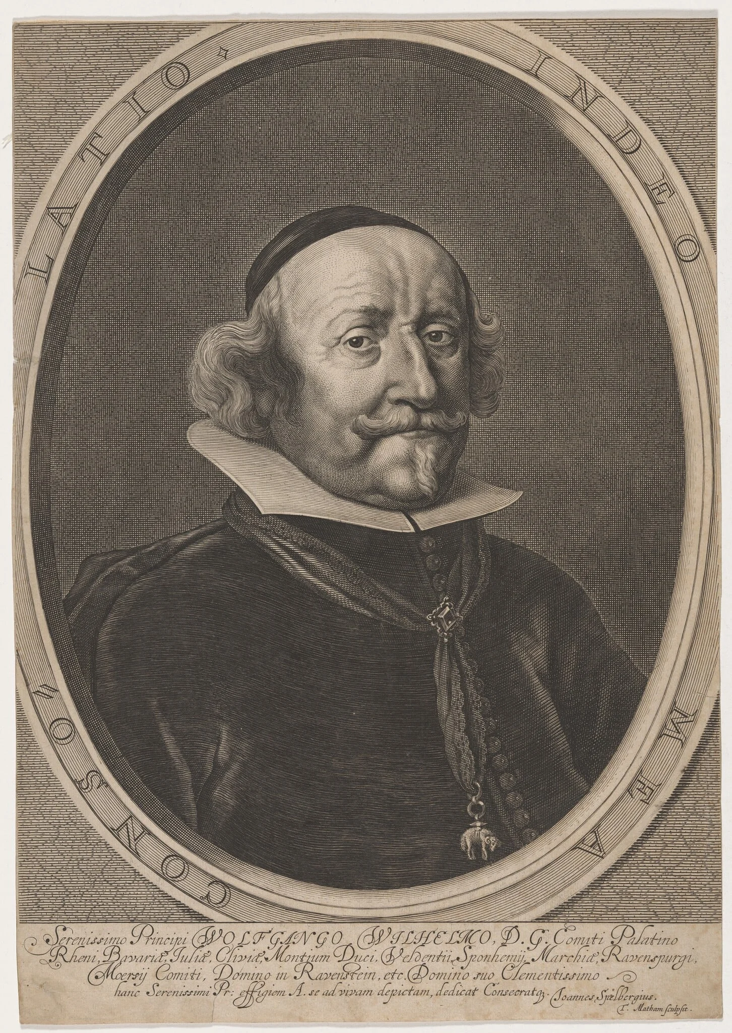 Wolfgang-Wilhelm, Count of Pfalz-Neuburg and Duke of Julich-Berg, by Theodor Matham, ink, 1640