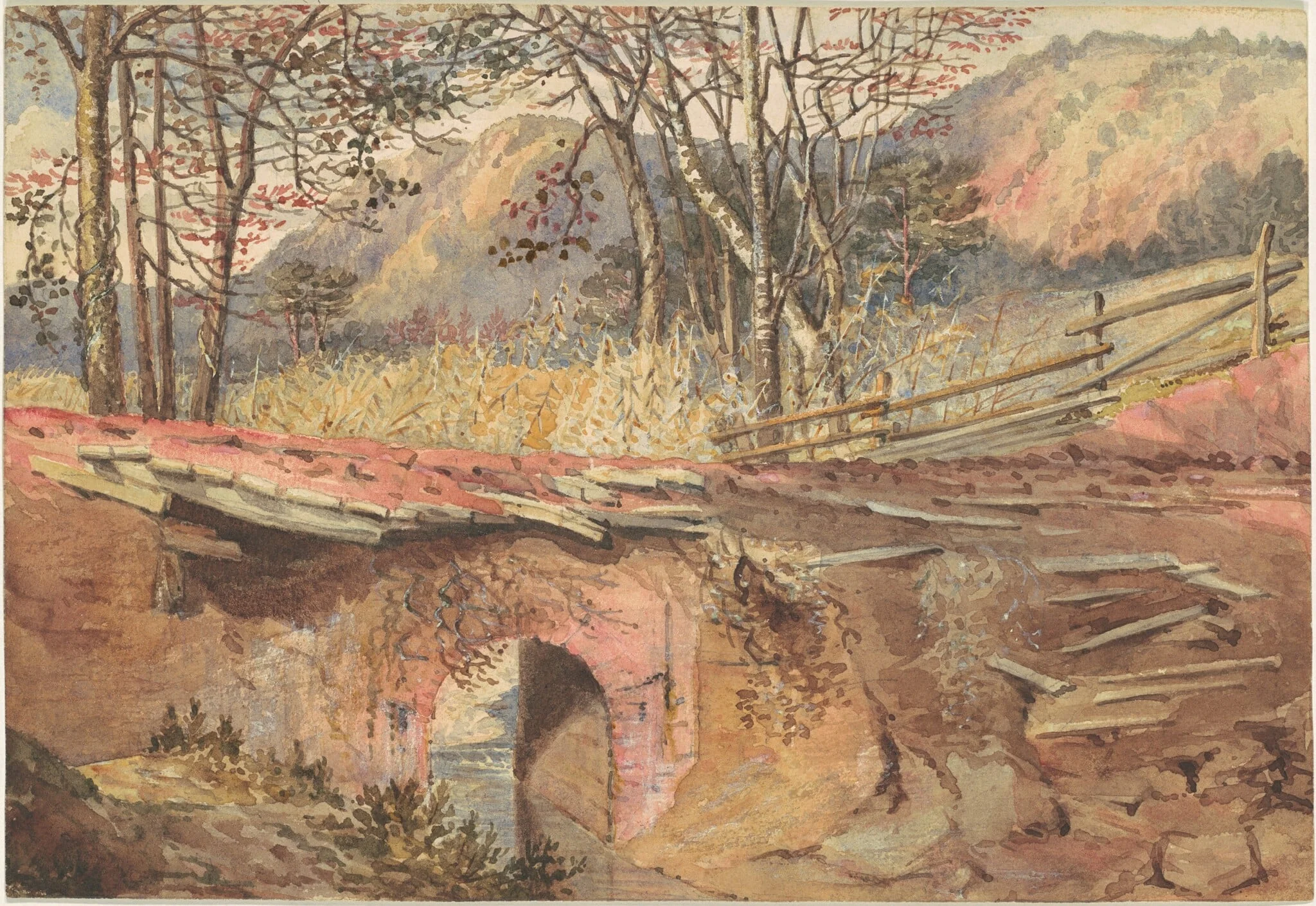 In the Red Clay Region, by British 19th Century, graphite, 1801