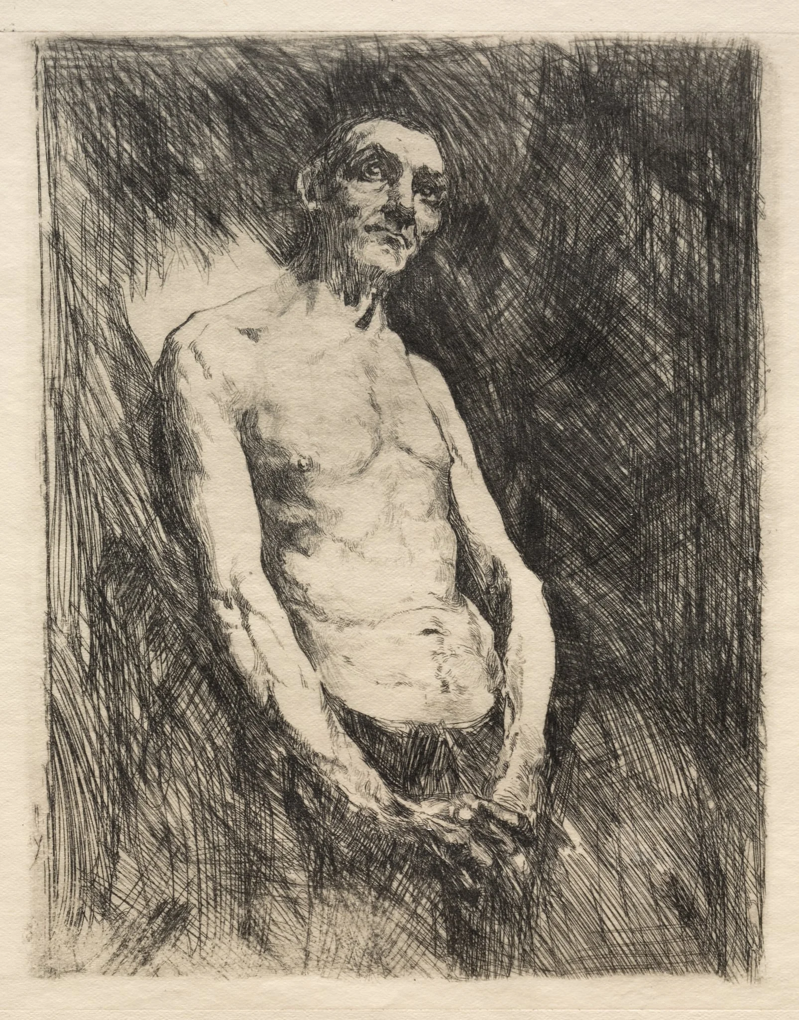 Half Nude Figure of a Man, by Robert Frederick Blum, 1804