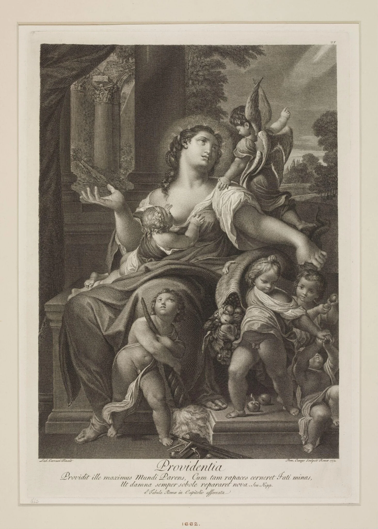 Providentia, by Dominico Cunego, 1750