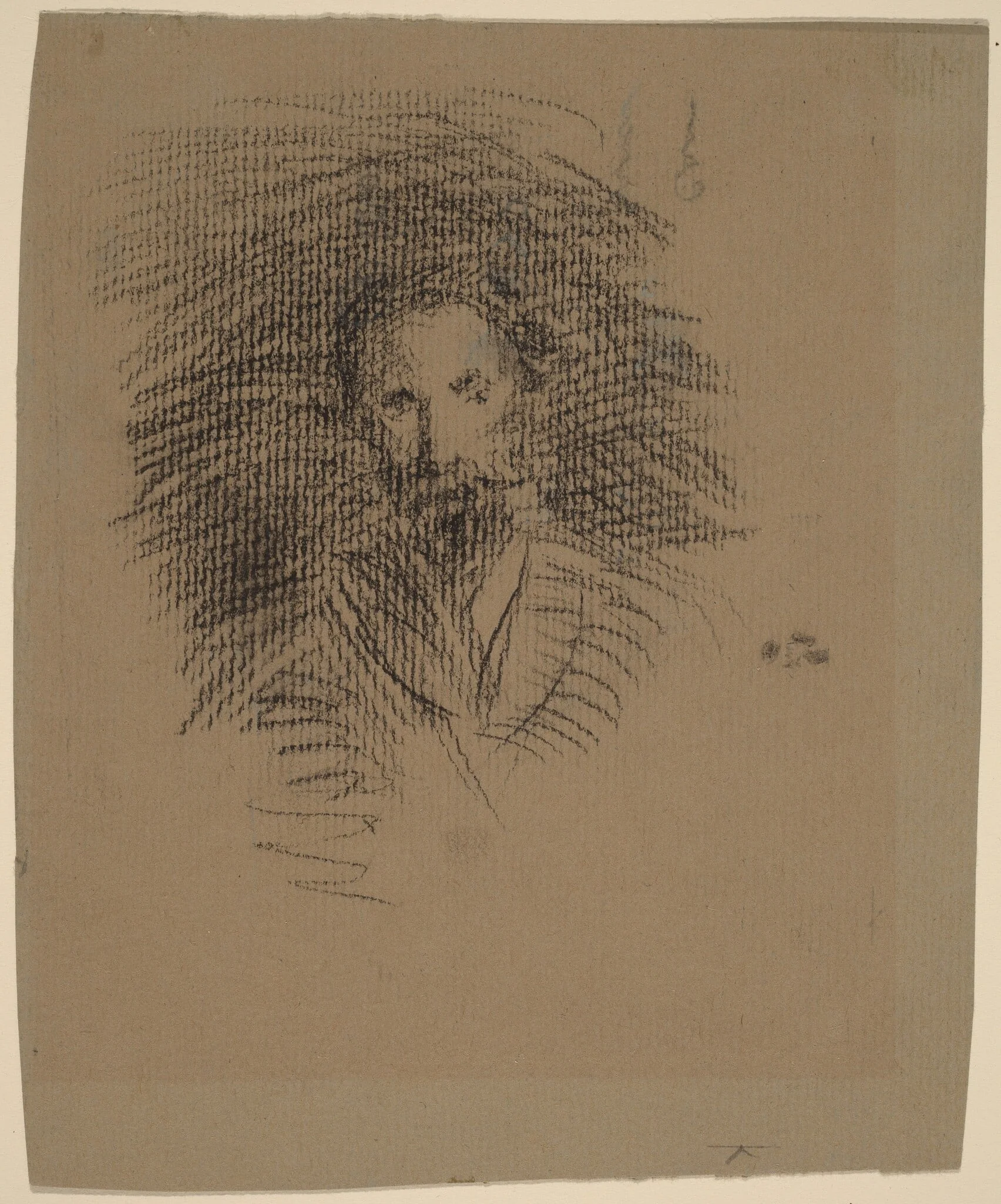 Charles L. Freer (?), by James McNeill Whistler, charcoal, 1801