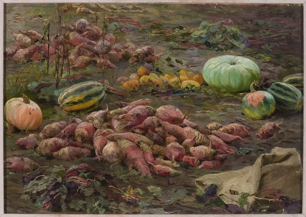 Still life – bumpkins and pumpkins in the field