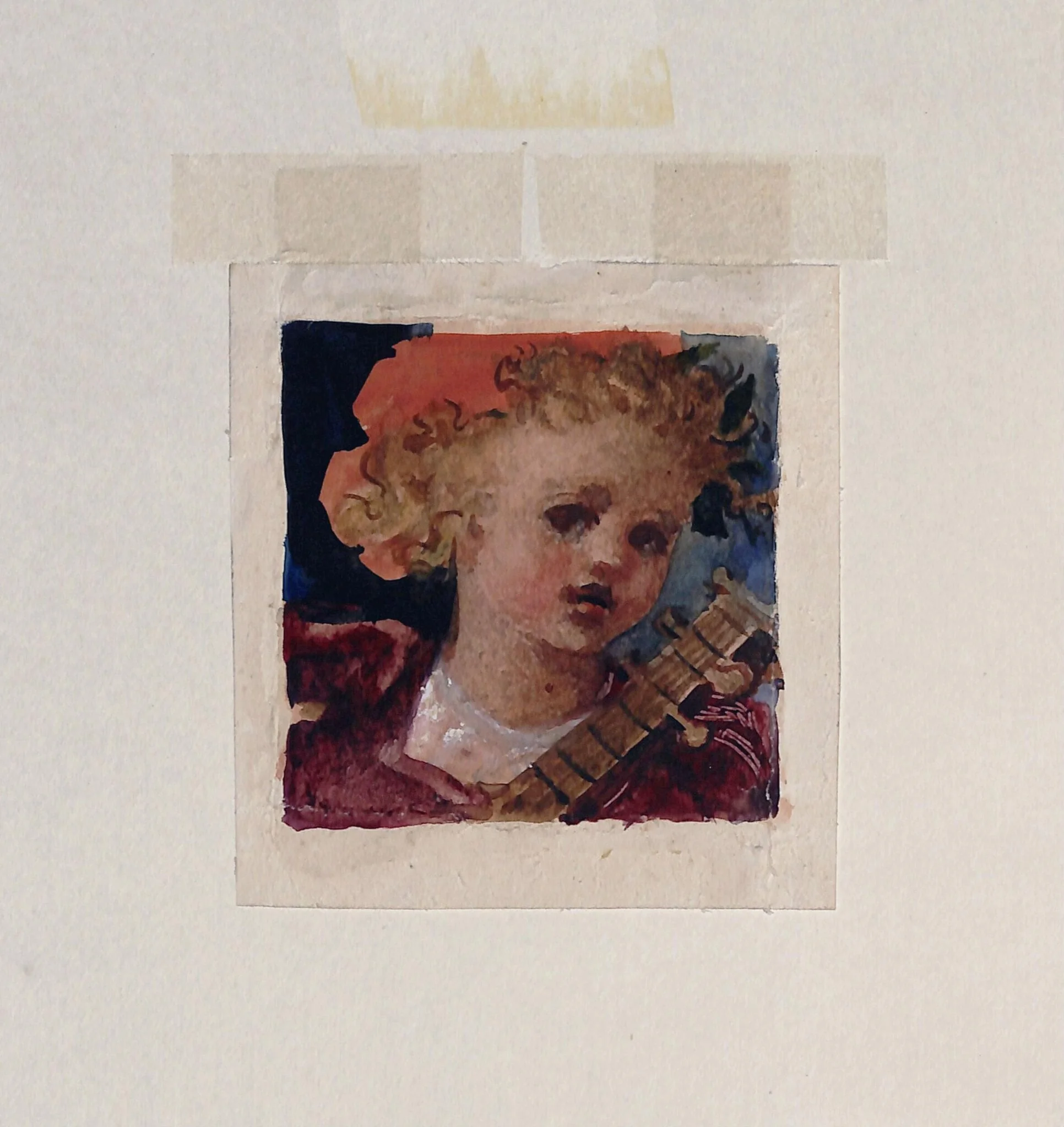 Head of a child, by Marchioness of Waterford Louisa Anne, watercolor, 1850